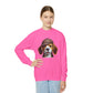 Beagle With Deerstalker Hat - Youth Crewneck Sweatshirt - Too Cute Pets