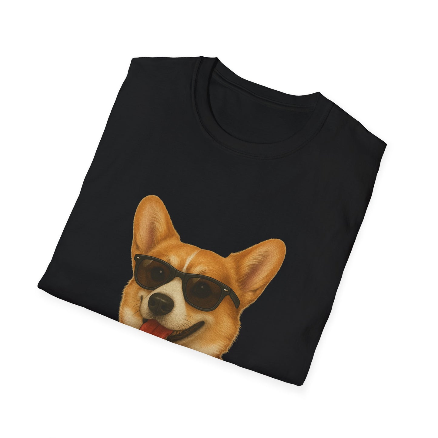 Corgi Wearing Sunglasses - Adult T-Shirt