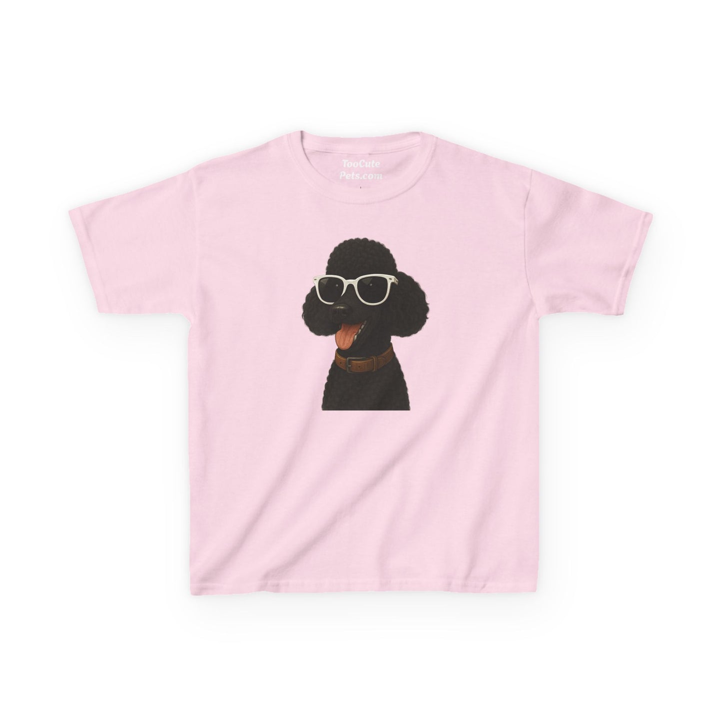 Black Poodle Wearing Sunglasses - Kids Tee