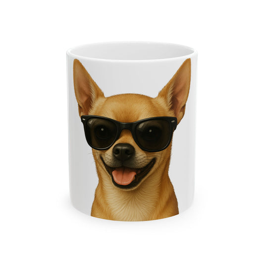 Chihuahua Wearing Sunglasses Ceramic Mug