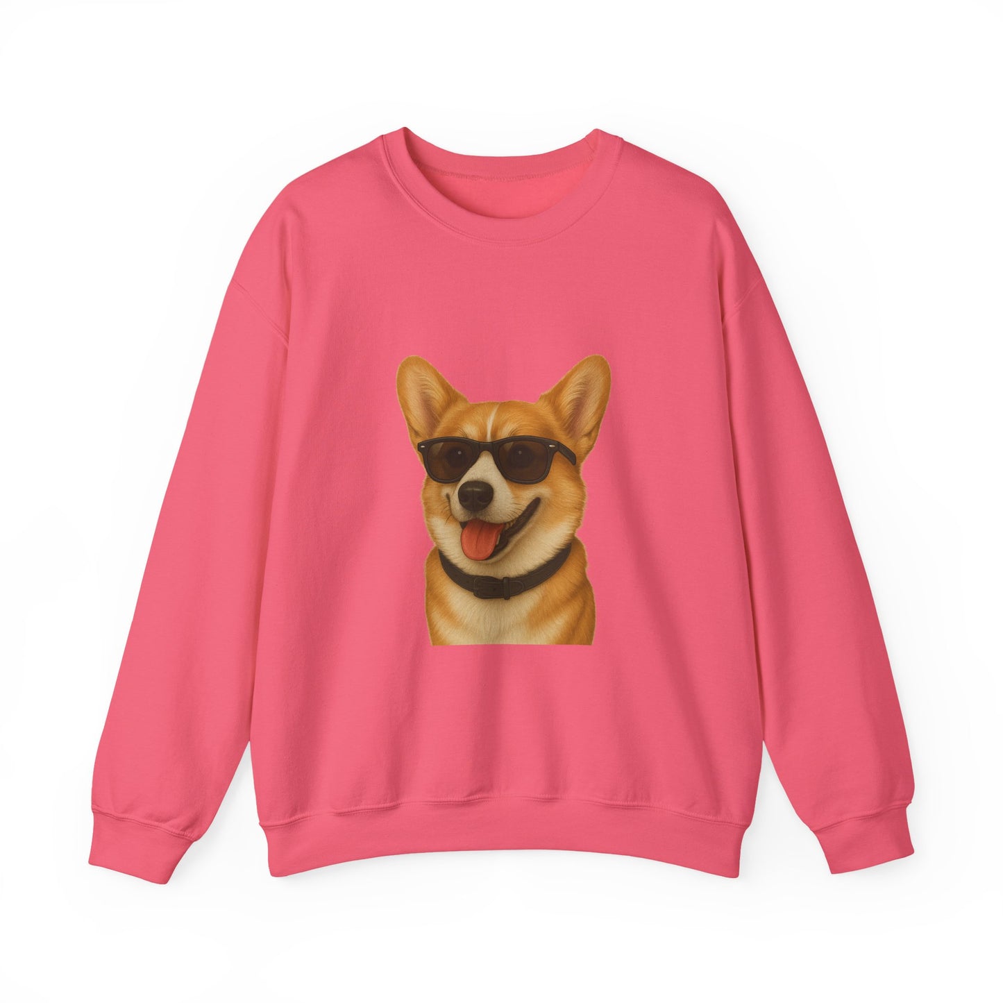 Corgi Wearing Sunglasses - Adult Crewneck Sweatshirt
