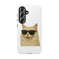 Cream Longhair Cat Wearing Sunglasses - Tough Phone Case