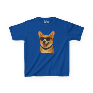 Pembroke Welsh Corgi Wearing Sunglasses - Kids Tee