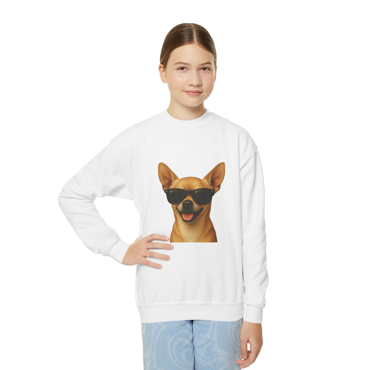Chihuahua Wearing Sunglasses - Youth Sweatshirt