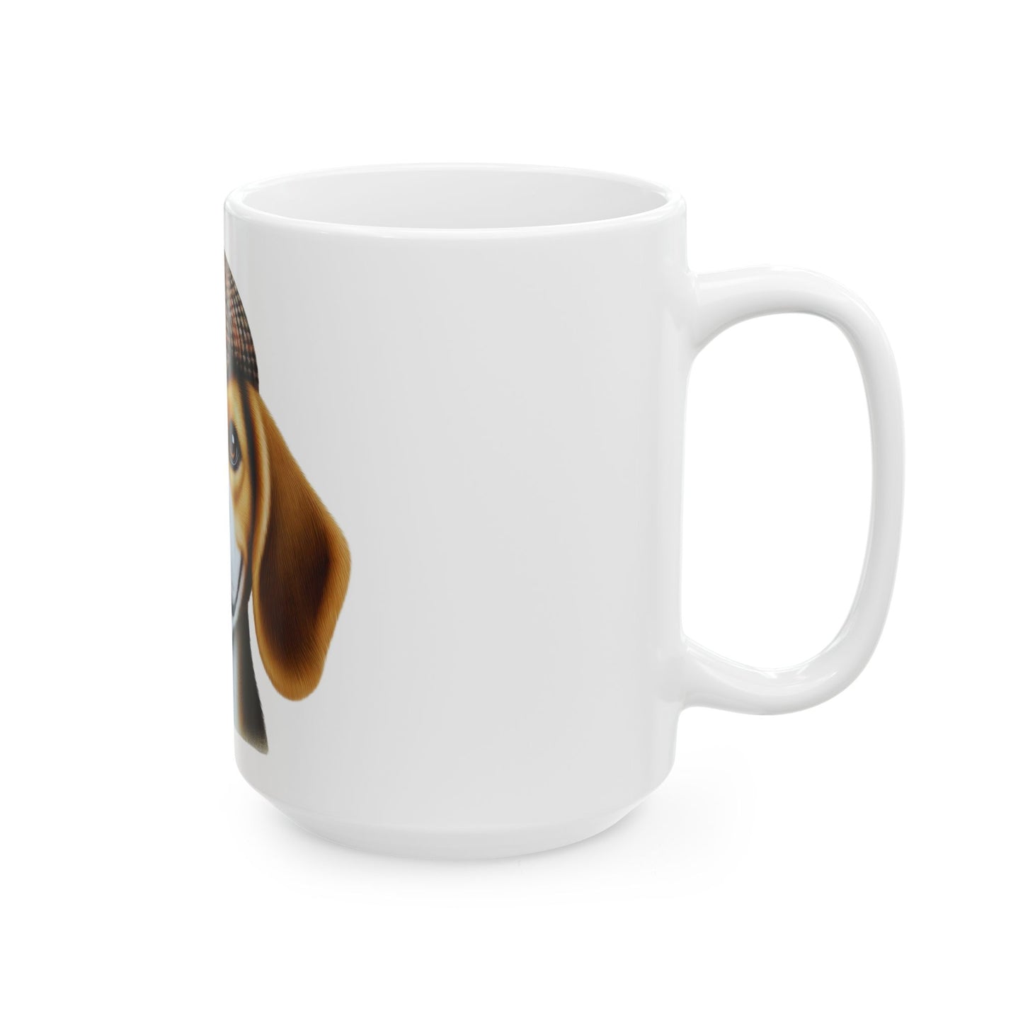 Beagle Wearing a Deerstalker Hat - Ceramic Mug