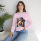 Collie Wearing Cloche Hat - Adult Crewneck Sweatshirt - Too Cute Pets