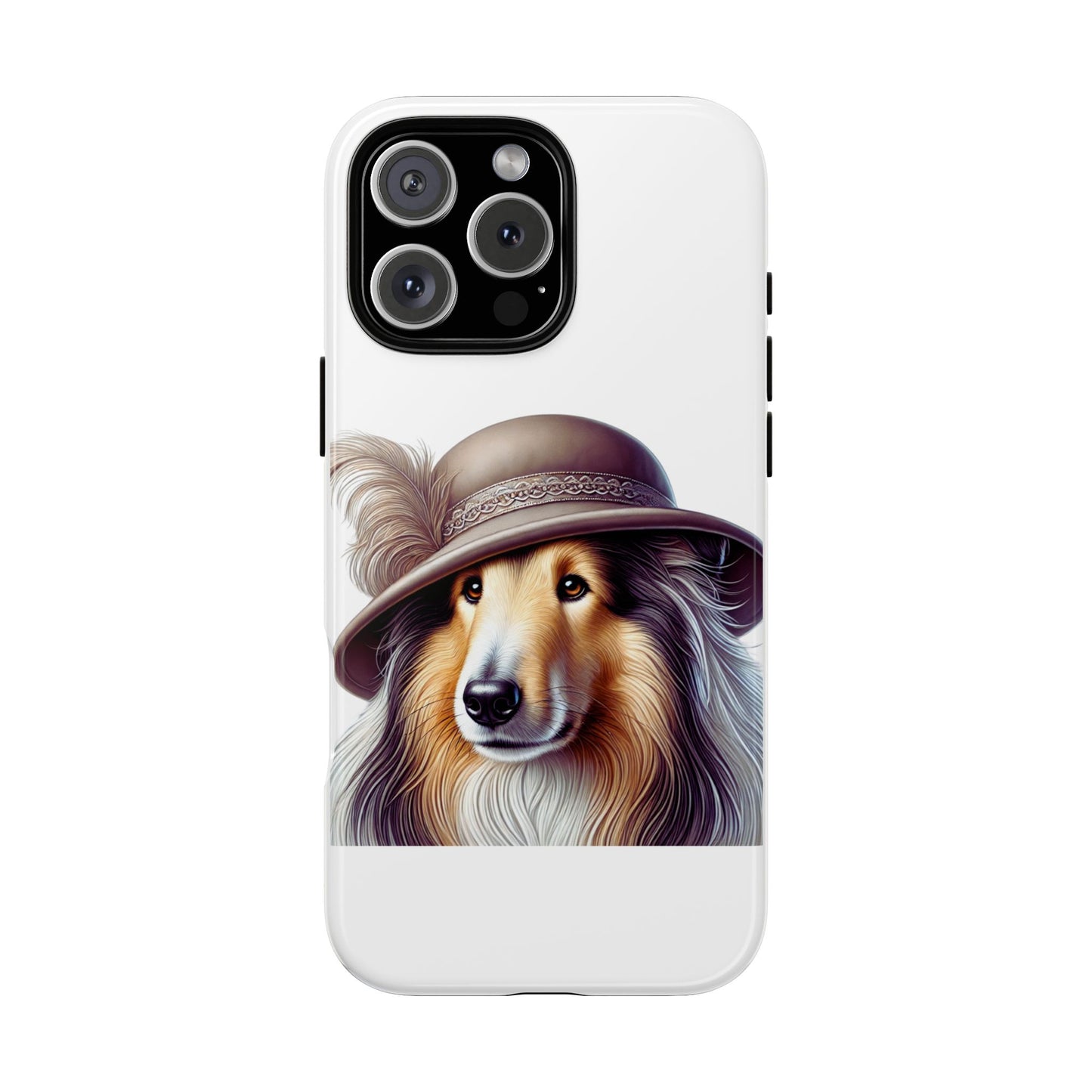 Collie Wearing a Cloche Hat - Tough Phone Case