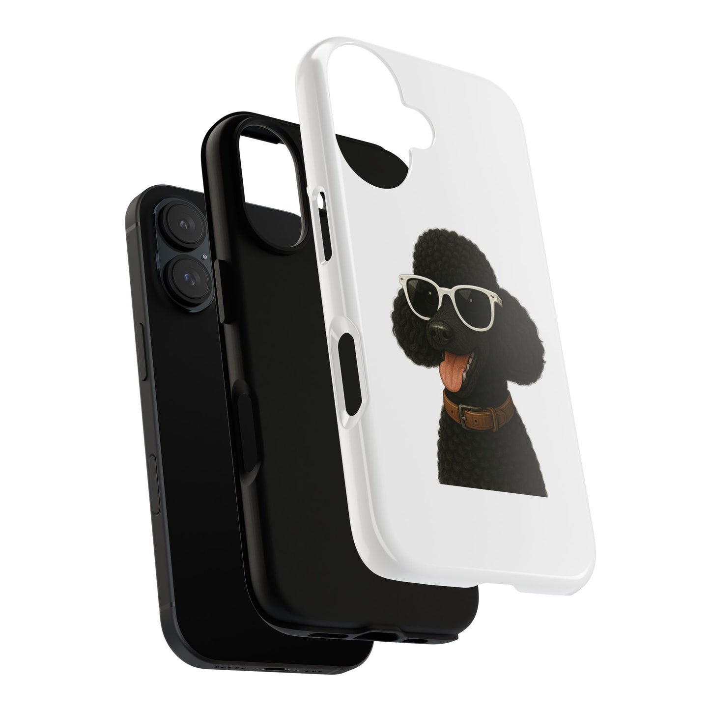 Black Poodle Wearing Sunglasses - Tough Phone Case