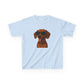Kids Tee with Dachshund Wearing Sunglasses