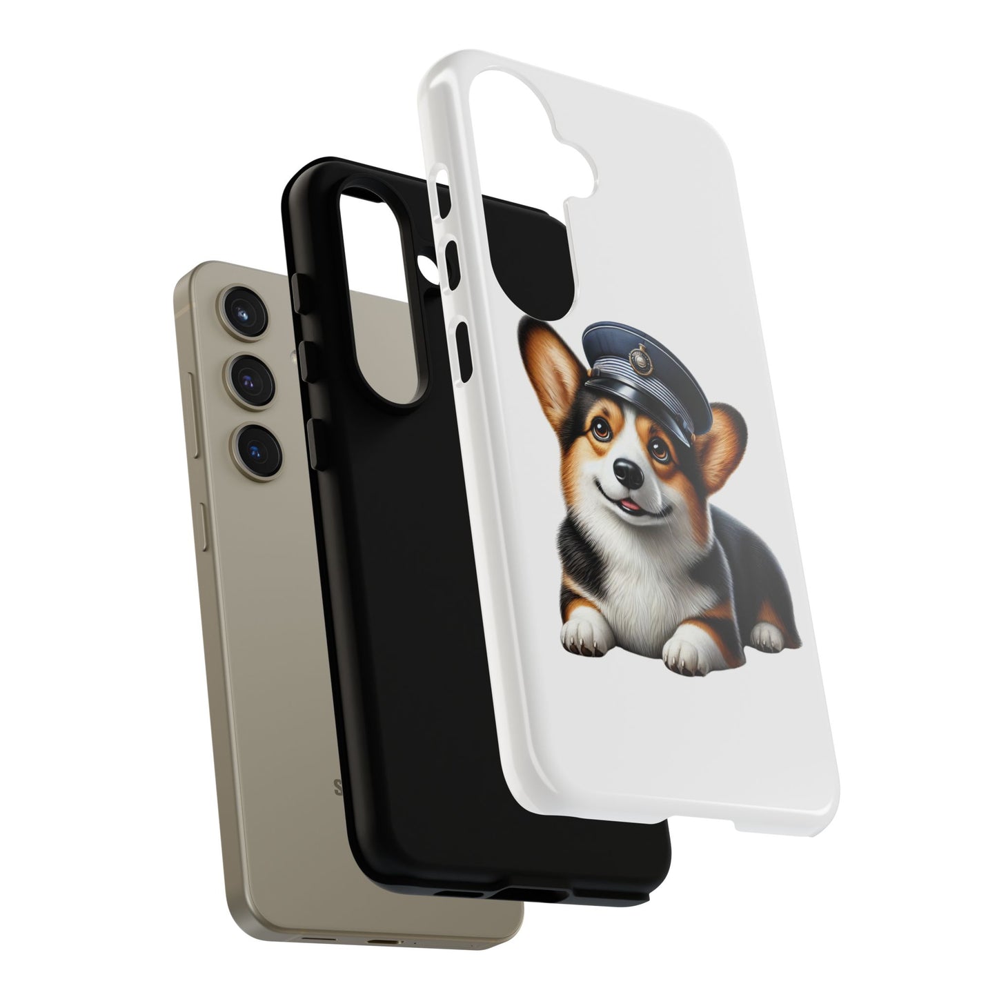 Corgi Wearing a Conductor's Hat - Tough Phone Case