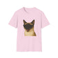 Siamese Cat Wearing Sunglasses - Adult T-Shirt