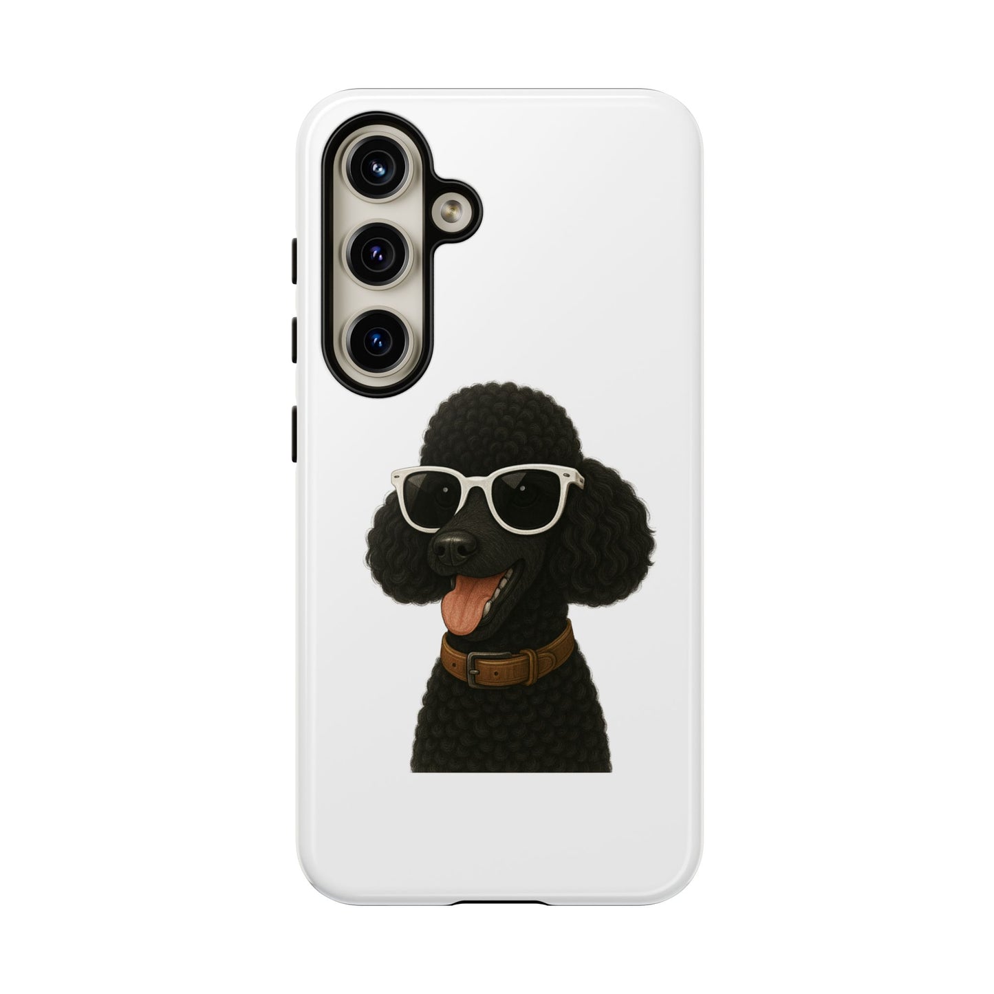 Black Poodle Wearing Sunglasses - Tough Phone Case