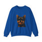 Yorkshire Terrier Wearing Sunglasses - Adult Crewneck Sweatshirt