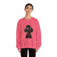 Black Poodle Wearing Sunglasses - Adult Crewneck Sweatshirt