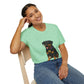 Dog Lover Unisex T-Shirt featuring Lab and Rottweiler Mix 'Pumpkin' by Too Cute Pets
