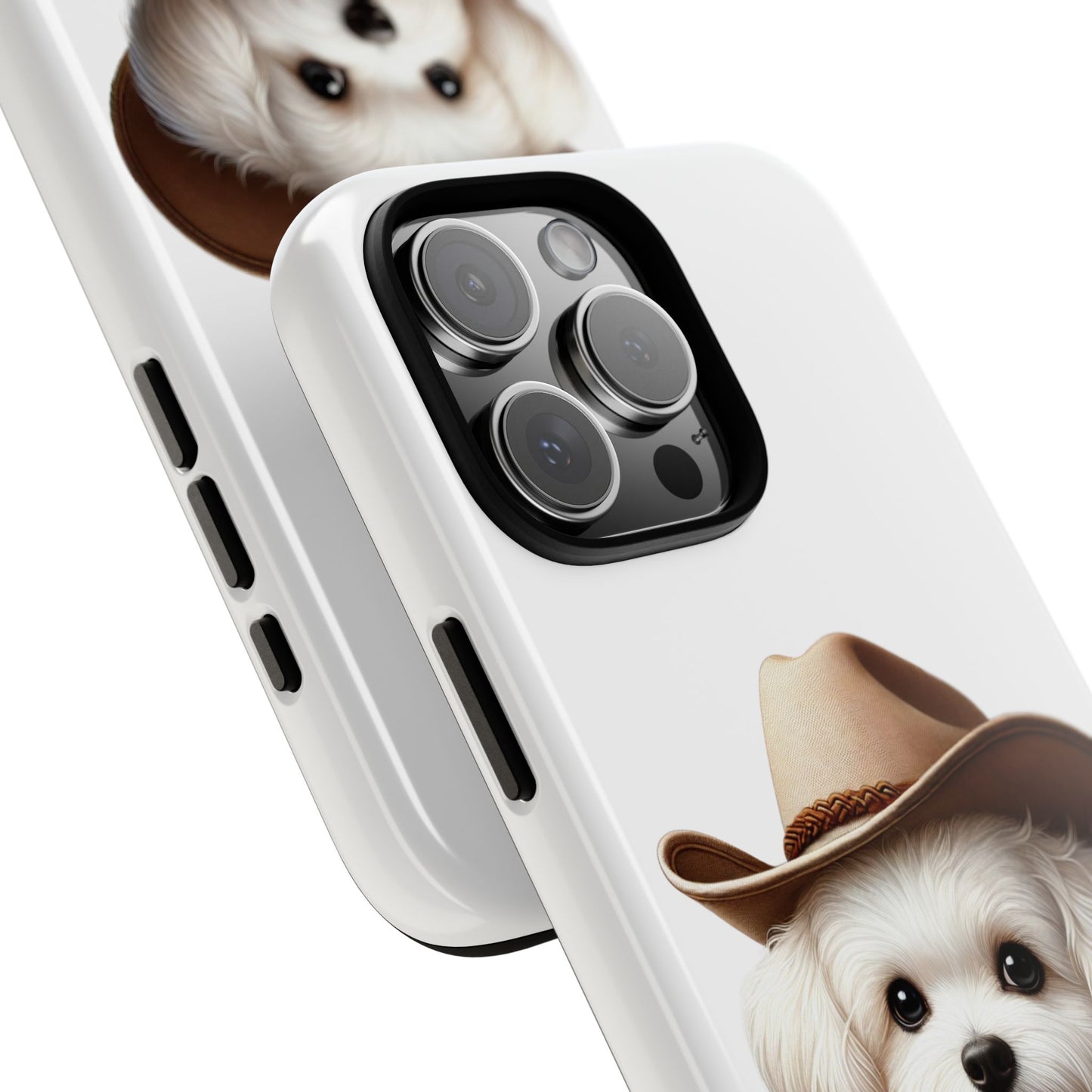 Maltese Wearing a Cowgirl Hat - Tough Phone Case