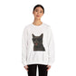 Gray Cat Wearing Sunglasses - Adult Crewneck Sweatshirt