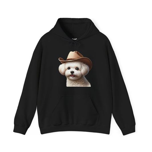 Cute Maltese Wearing A Cowgirl - Adult Hoodie - Too Cute Pets