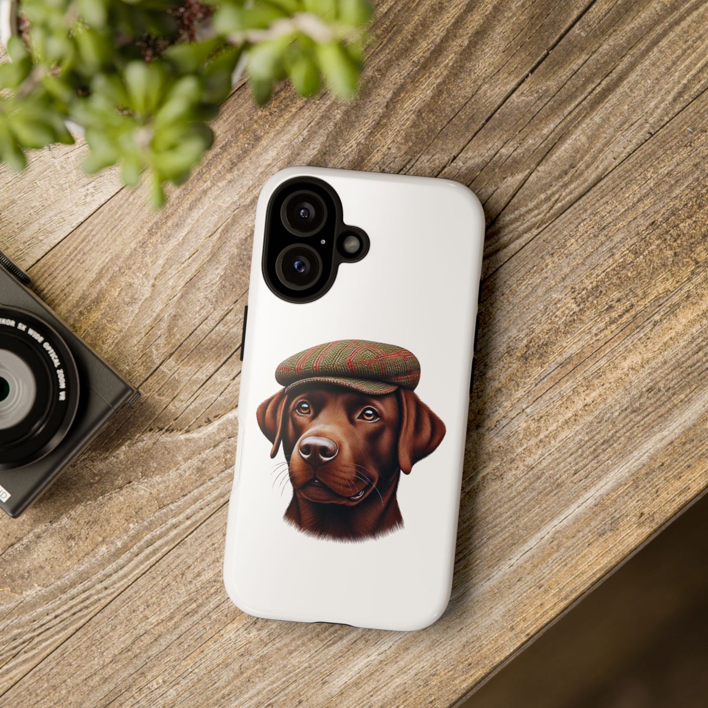 Labrador Wearing a Tweed Flat Cap - Tough Phone Case