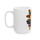 German Shepherd Wearing a Boater Hat - Ceramic Mug