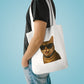 Tabby Cat Wearing Sunglasses Cotton Tote Bag