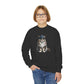 Maine Coon Wearing Baseball Cap - Youth Crewneck Sweatshirt - Too Cute Pets