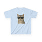 American Shorthair Silver Tabby Cat Wearing Sunglasses - Kids Tee