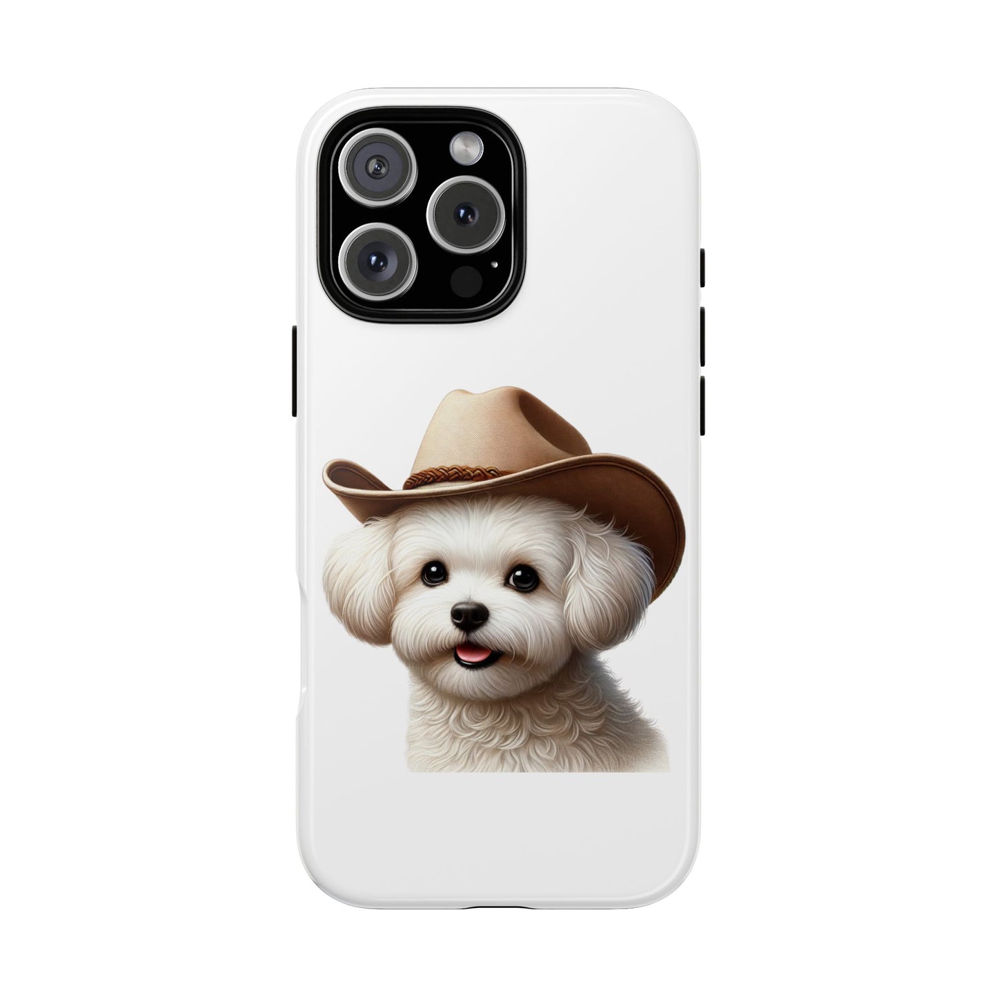 Maltese Wearing a Cowgirl Hat - Tough Phone Case
