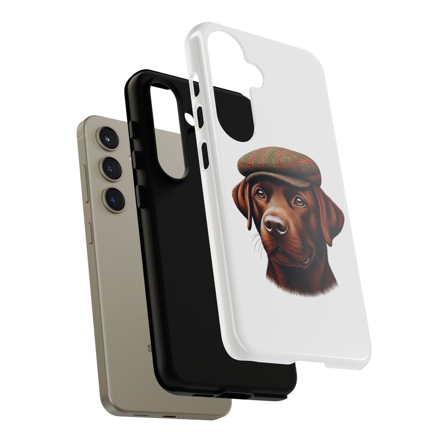 Labrador Wearing a Tweed Flat Cap - Tough Phone Case