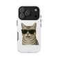 American Shorthair Silver Tabby Wearing Sunglasses - Tough Phone Case