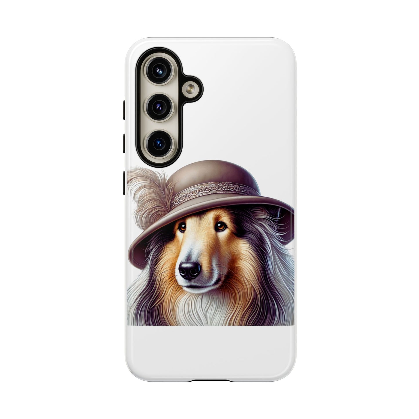 Collie Wearing a Cloche Hat - Tough Phone Case