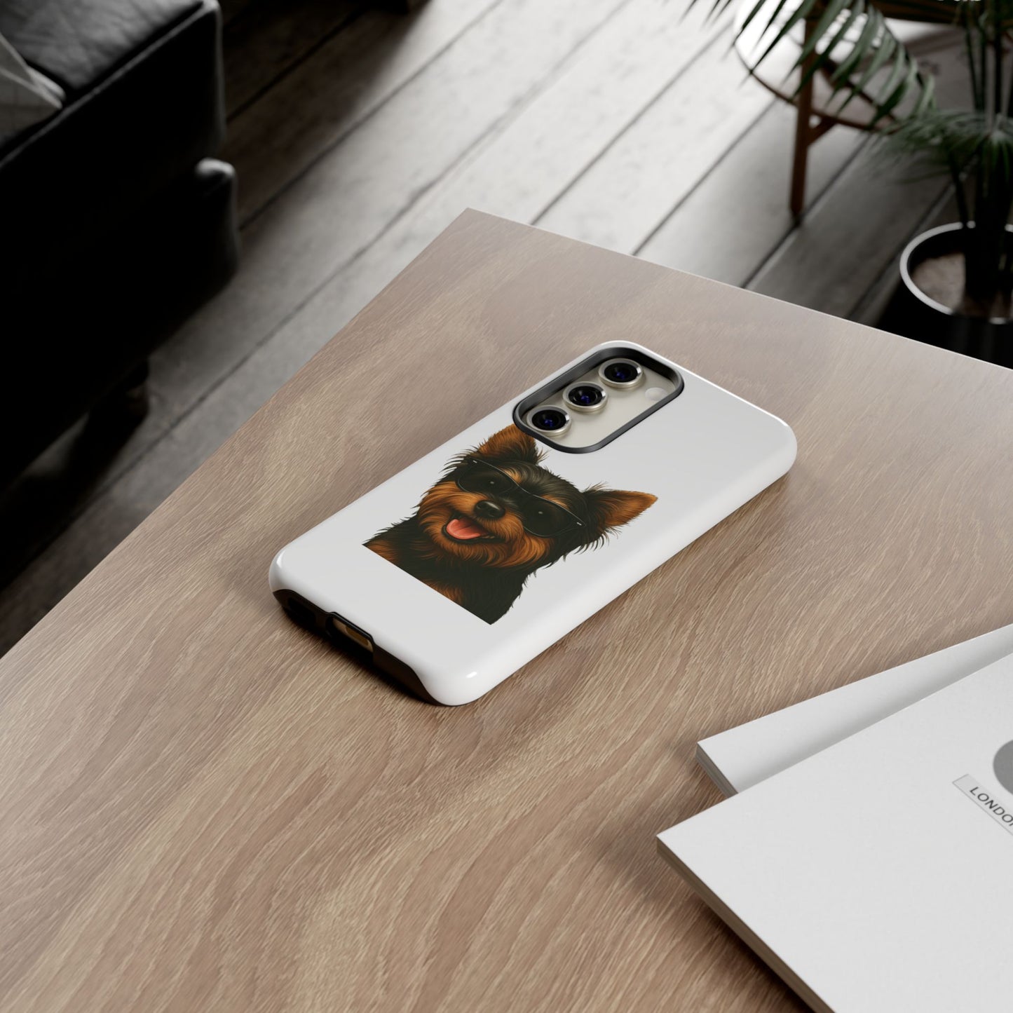 Yorkshire Terrier Wearing Sunglasses - Tough Phone Case