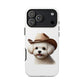 Maltese Wearing a Cowgirl Hat - Tough Phone Case