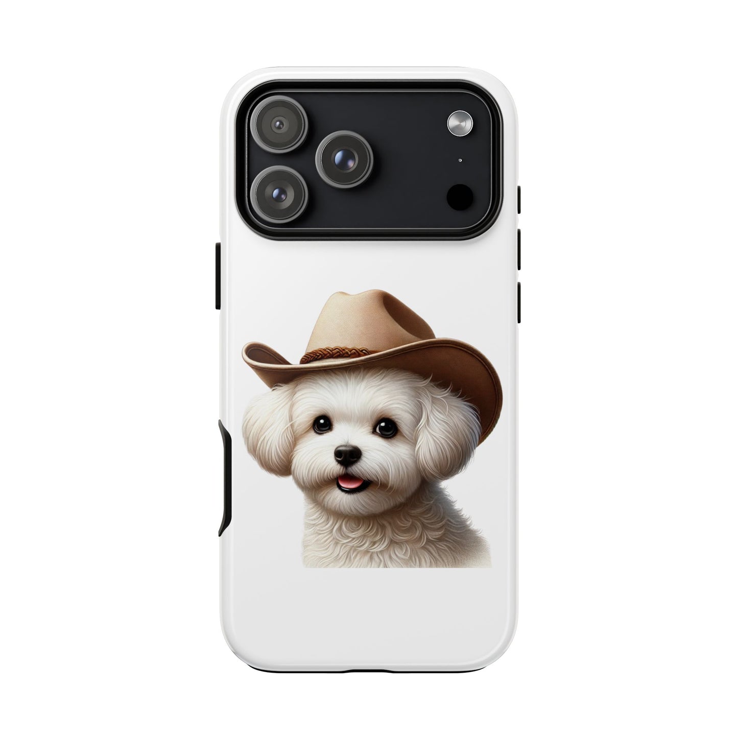 Maltese Wearing a Cowgirl Hat - Tough Phone Case