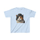 Calico Cat Wearing Bowler Hat - Youth T-Shirt - Too Cute Pets