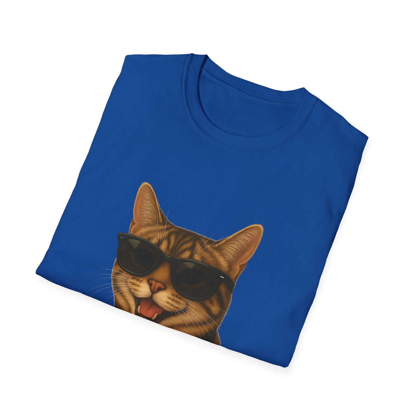 Tabby Cat Wearing Sunglasses - Adult T-Shirt