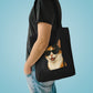 Calico Shorthair Cat Wearing Sunglasses Cotton Tote Bag