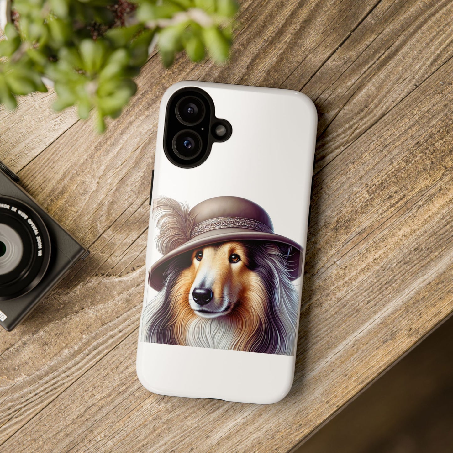 Collie Wearing a Cloche Hat - Tough Phone Case