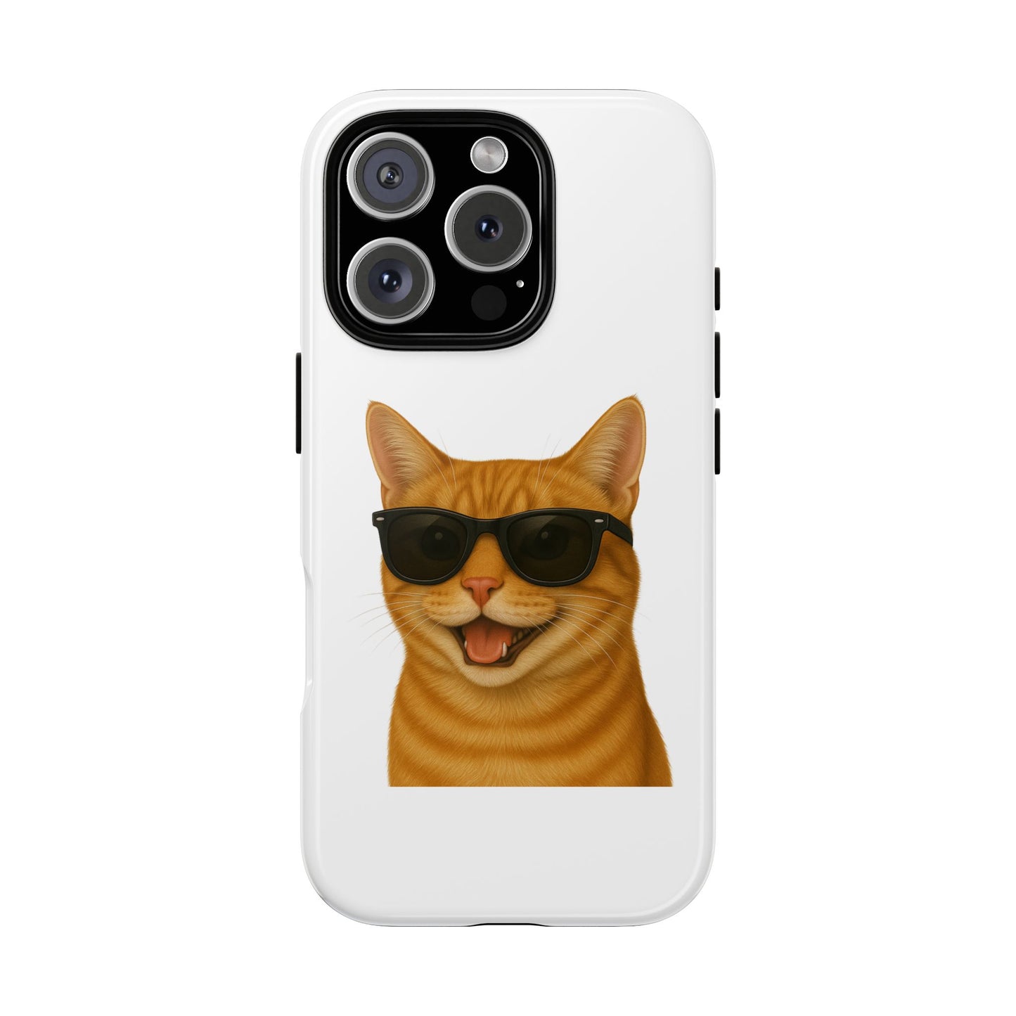 Orange Tabby Cat Wearing Sunglasses - Tough Phone Case