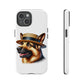 German Shepherd Wearing a Boater Hat - Tough Phone Case