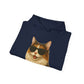 Calico Cat Wearing Sunglasses - Adult Hoodie