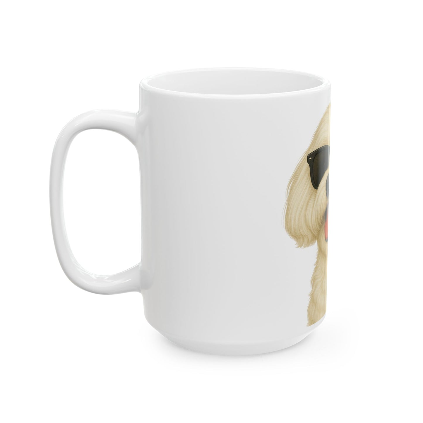 Maltese Wearing Sunglasses Ceramic Mug