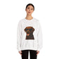 Brown Labrador Retriever Wearing Sunglasses - Adult Crewneck Sweatshirt