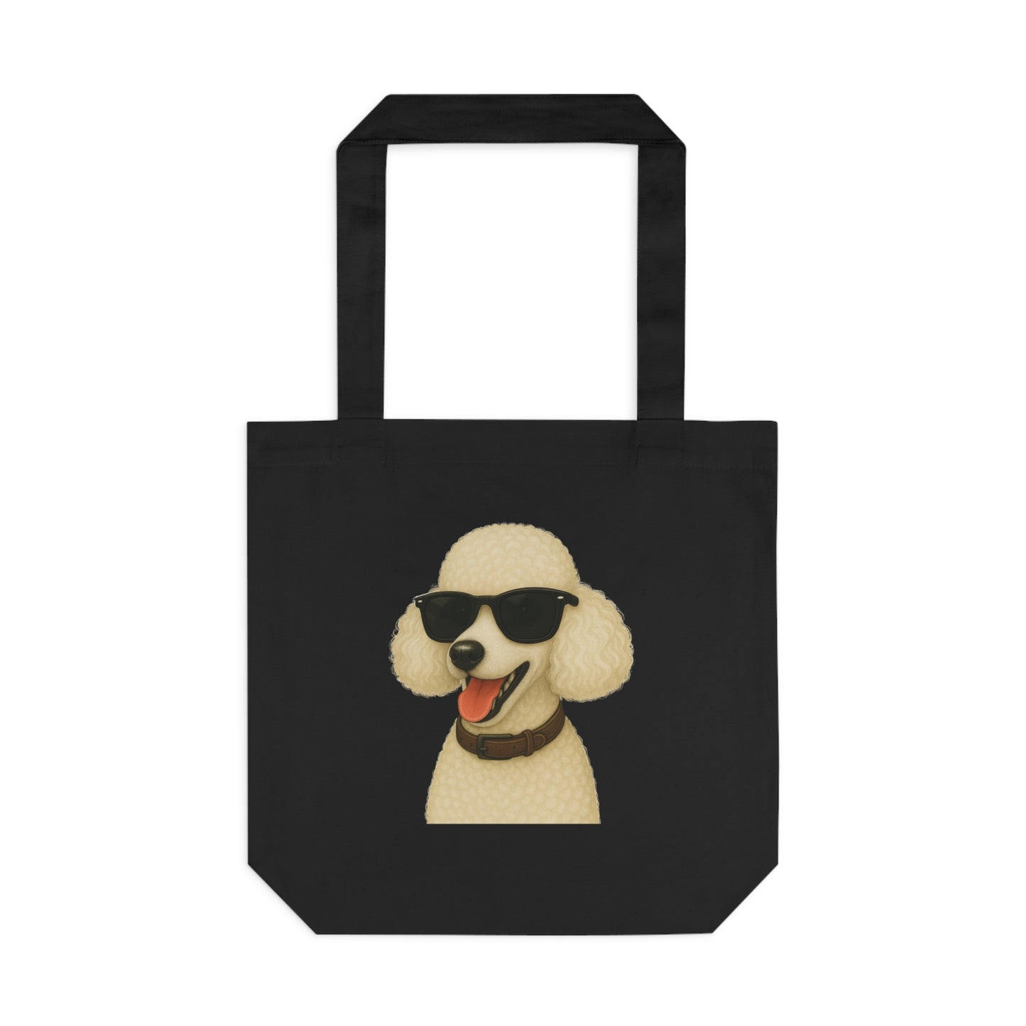 White Poodle Wearing Sunglasses Cotton Tote Bag