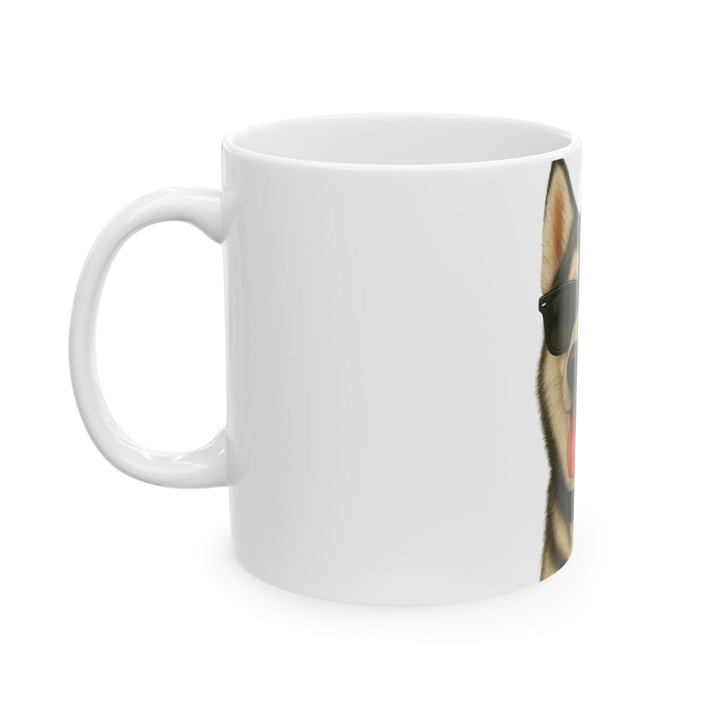 Siberian Husky Wearing Sunglasses Ceramic Mug