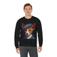 Cute Basenji Pup Wearing Tweed Flat Cap- Adult Crewneck Sweatshirt - Too Cute Pets