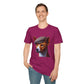 Basenji Wearing Tweed Flat Cap - Adult T-Shirt - Too Cute Pets