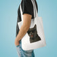 Gray Cat Wearing Sunglasses Cotton Tote Bag