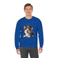 Cute Corgi Wearing A Train Conductors Hat- Adult Crewneck Sweatshirt - Too Cute Pets