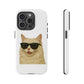 Cream Longhair Cat Wearing Sunglasses - Tough Phone Case